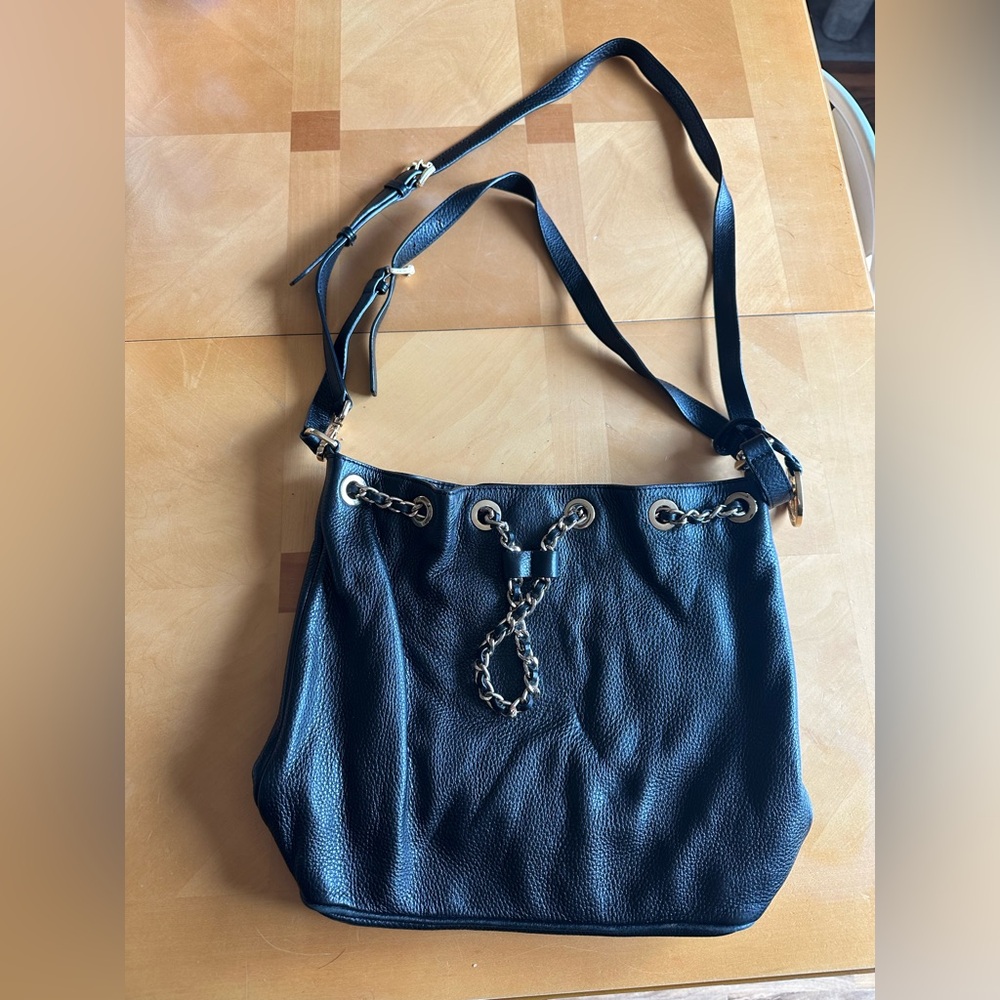 Michael Kors Black Leather Shoulder Bag